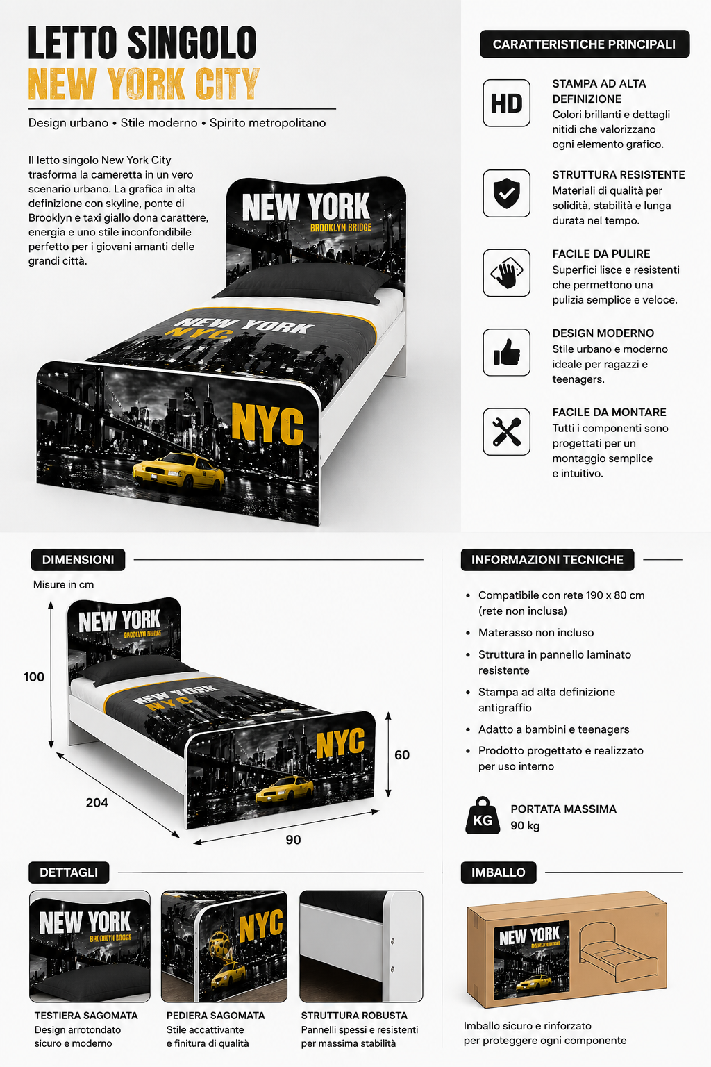 Letto New York NIGHT