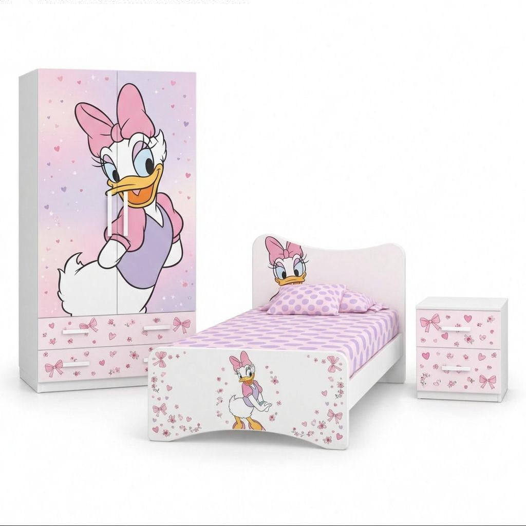 Cameretta Paperina Dream – Letto Singolo, Armadio 2 Ante e Comodino