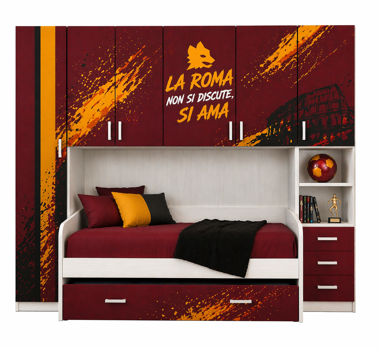 Cameretta a Ponte Urban Icon – Design ROMA Style con 2 reti Letto