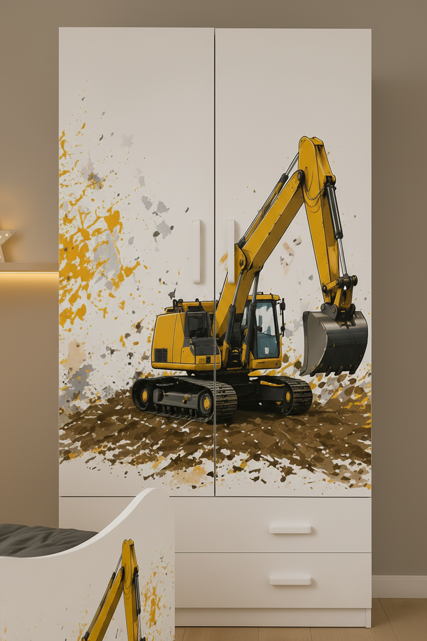 Cameretta "Ruspa" – Cameretta Completa con Letto, Armadio e Comodino