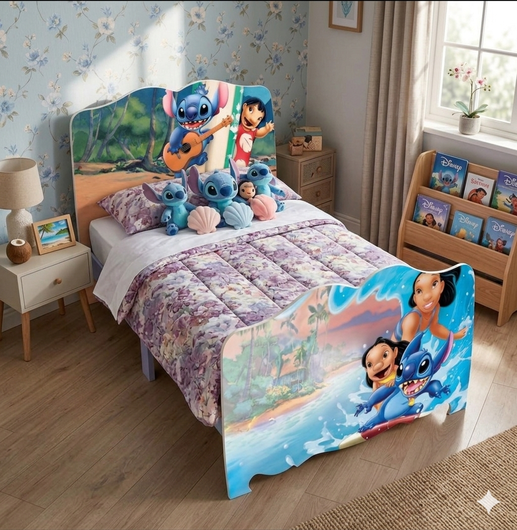 Letto Singolo Tropical Surf Blue – Letto Bambino Tema Mare e Avventura
