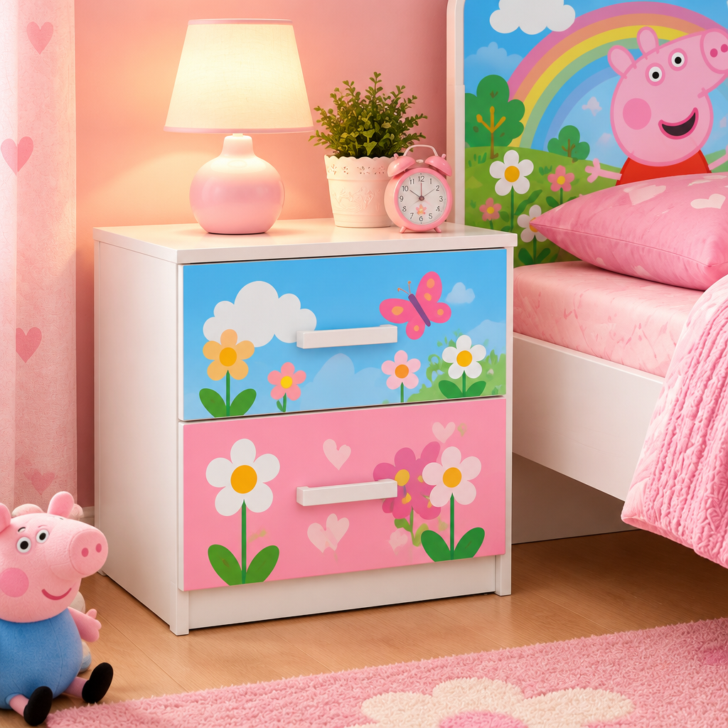 Cameretta Peppa Pig – Letto Singolo, Armadio e Comodino