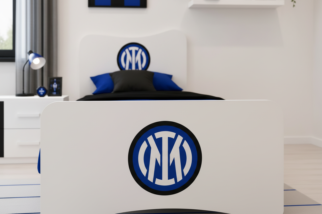 Cameretta Inter White Edition – Design Moderno Nerazzurro