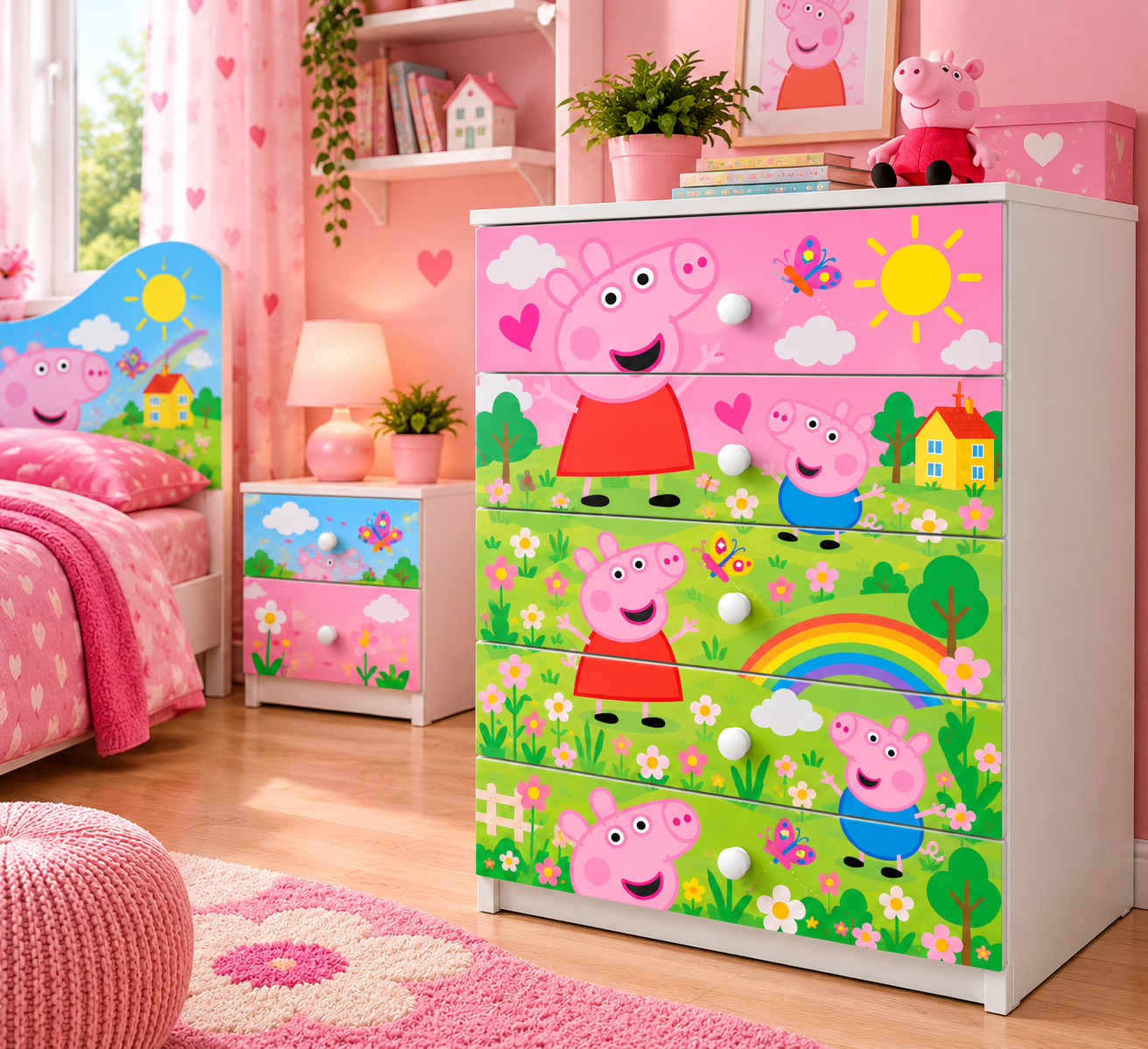Cassettiera Peppa Pig 5 Cassetti – Cameretta Bambini