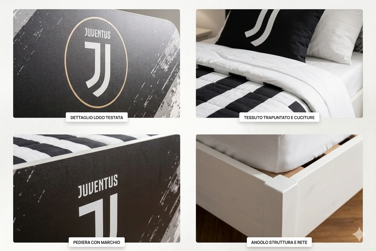 Il letto singolo Black Victory Room Bed yuve