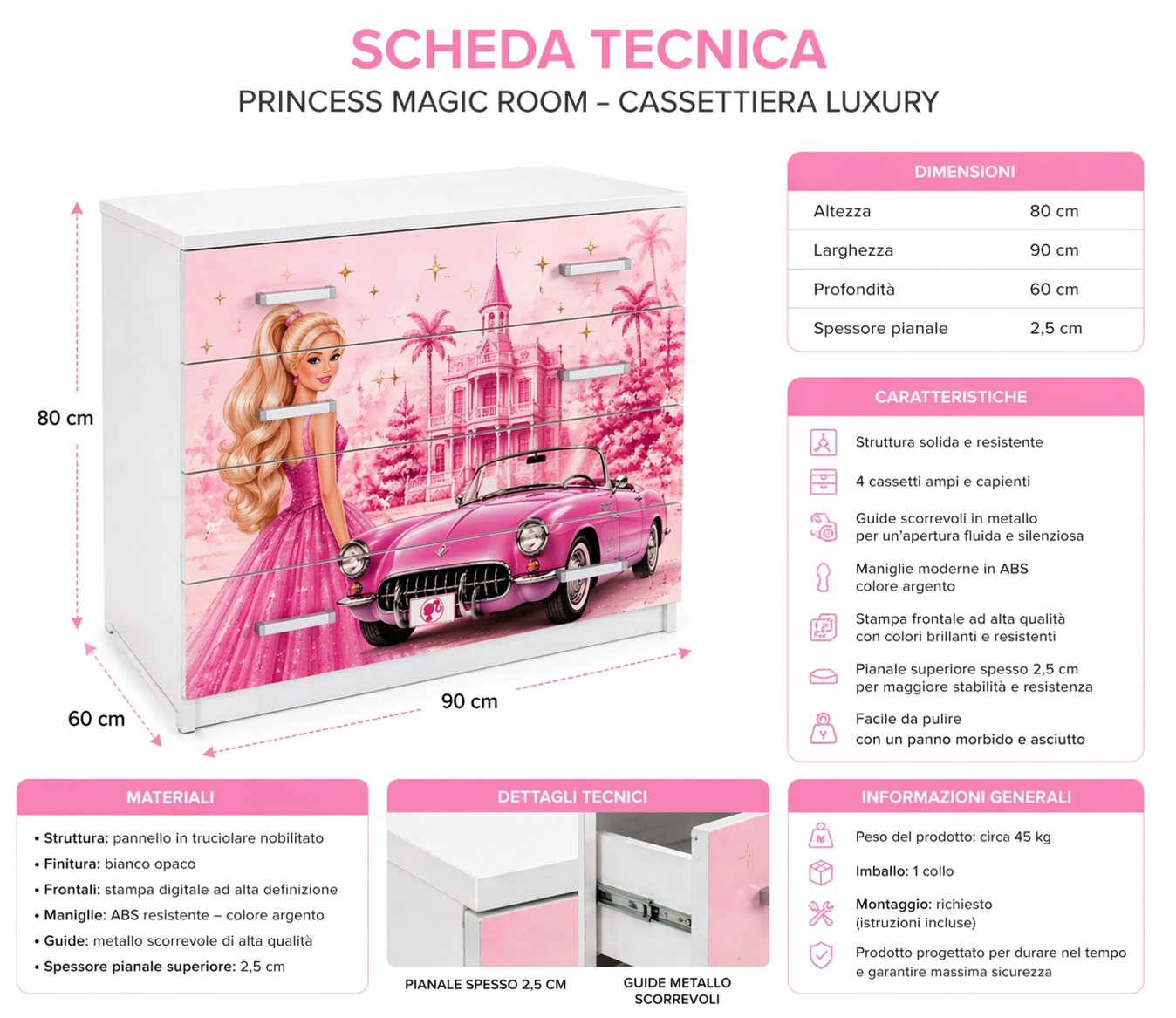 💖Barbie Magic Room – Cassettiera Luxury