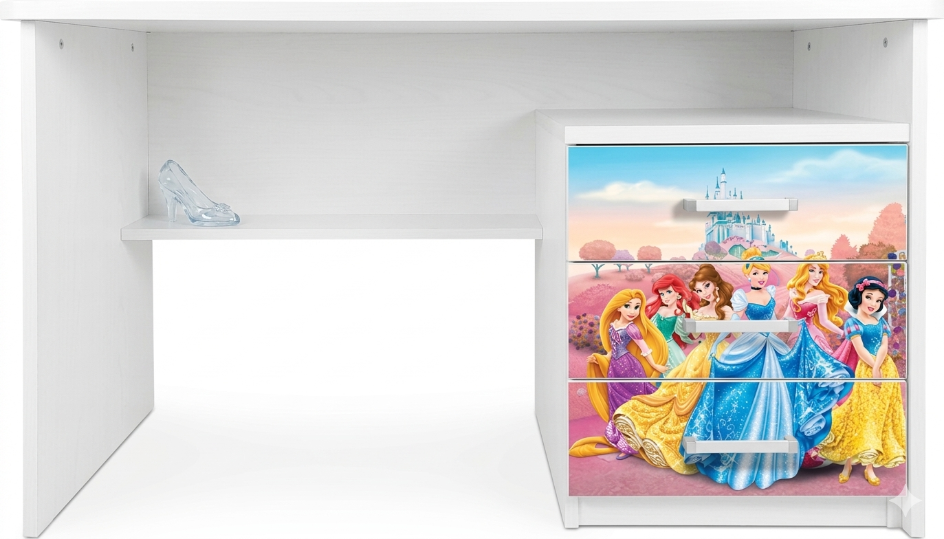 Scrivania con comodino Principesse