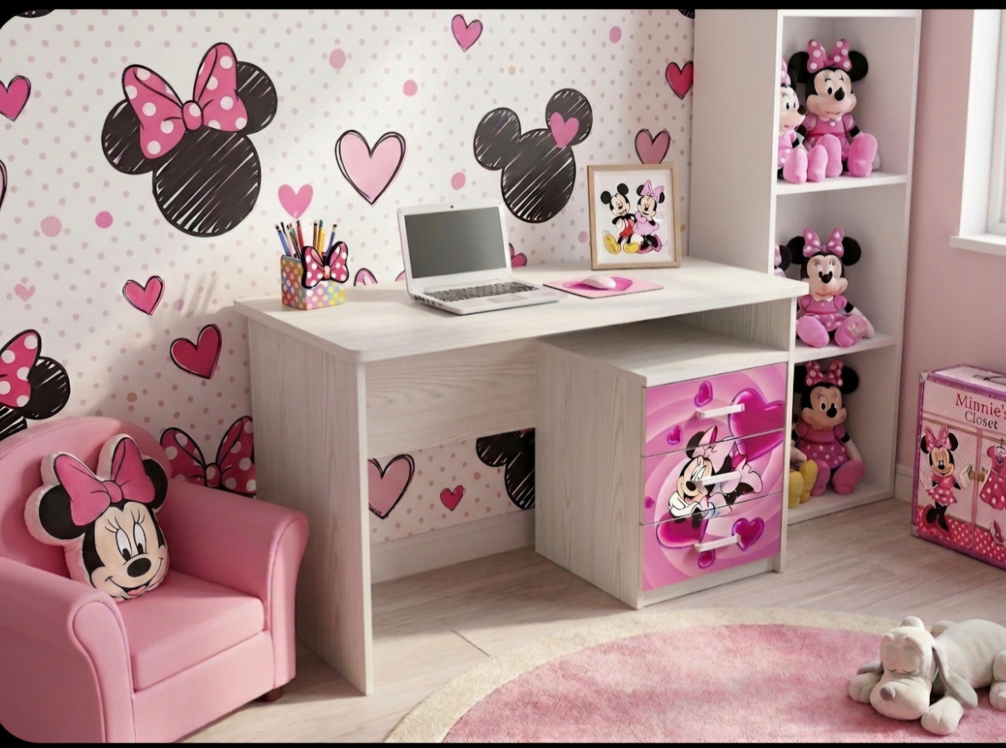 Scrivania con comodino Minnie