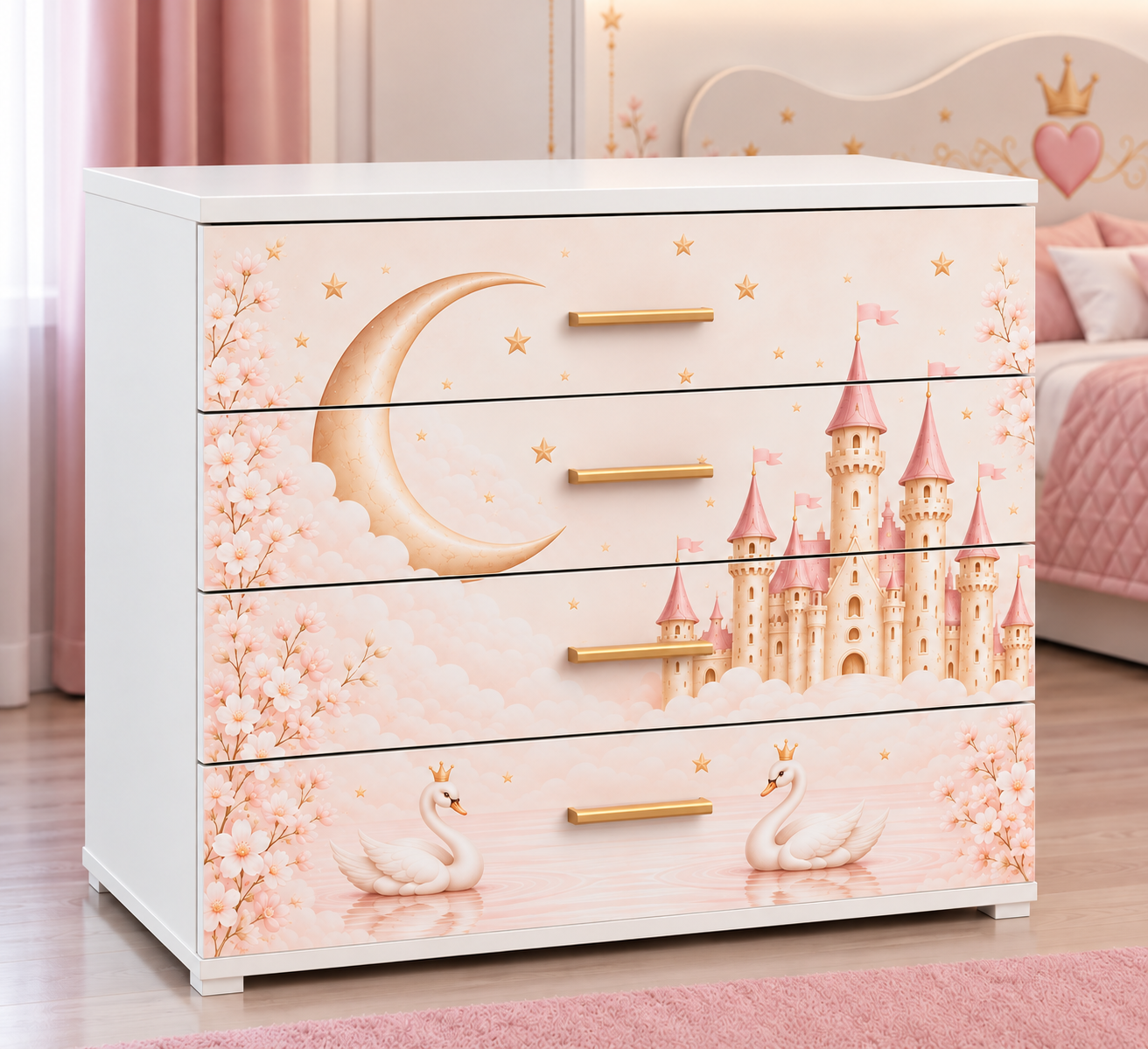 Cassettiera 4 Cassetti Princess Moonlight Original