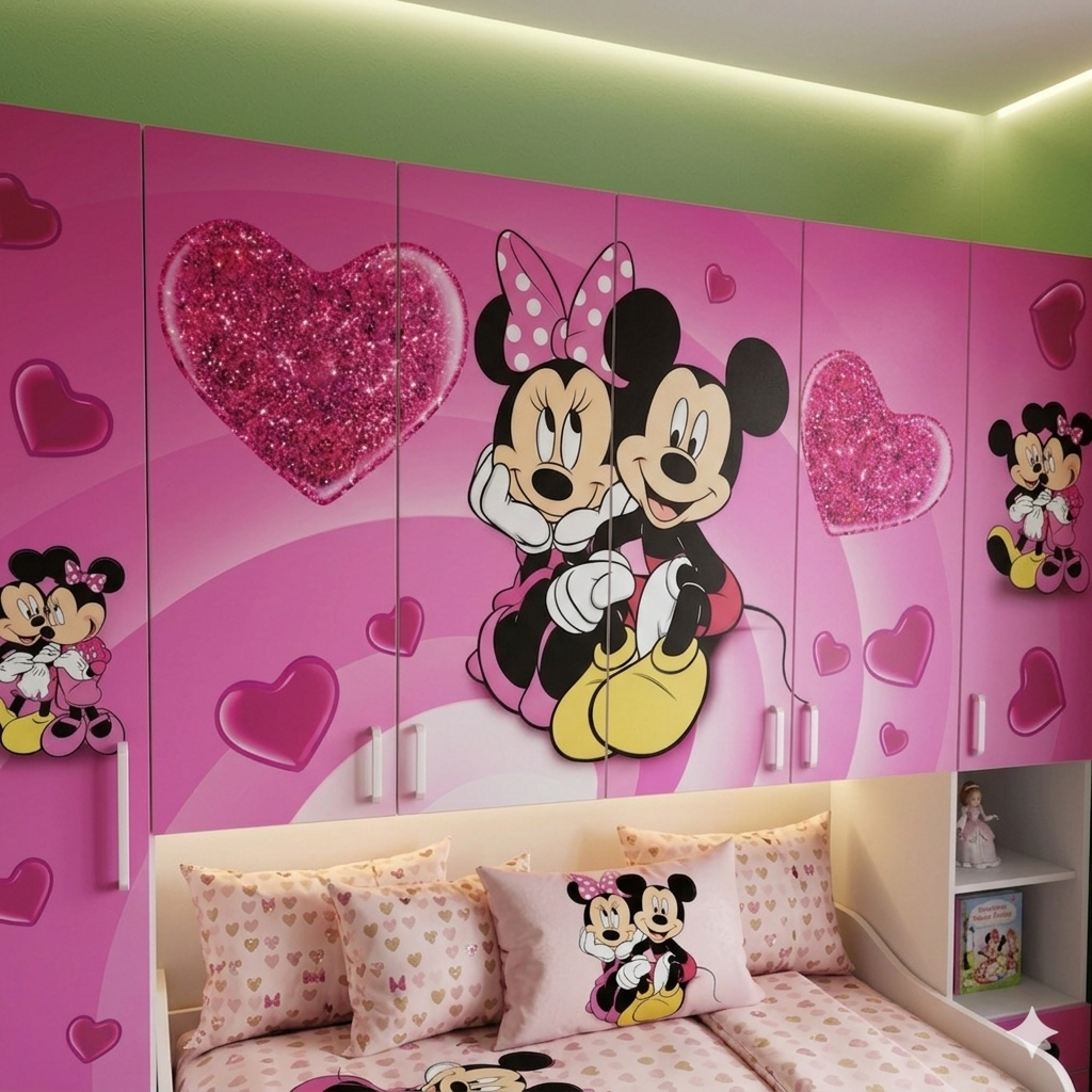 Cameretta Ponte Minnie Topolino "Fucsia'
