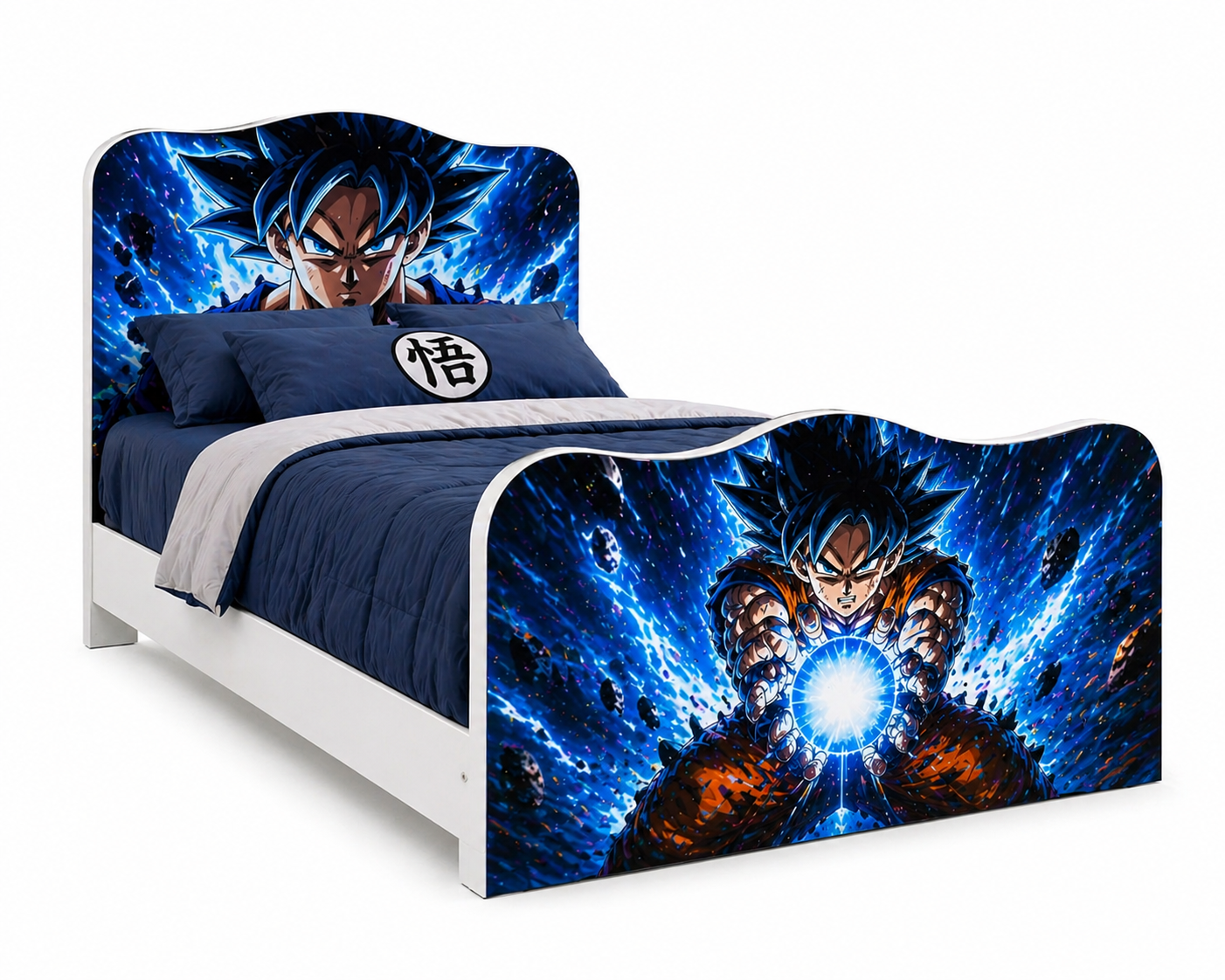 Letto Singolo Ultra Saiyan Energy – Letto Anime Gaming Blu Elettrico 200x90