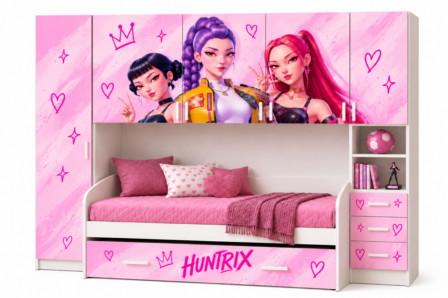 Cameretta a Ponte Huntrix Rosa K-Pop