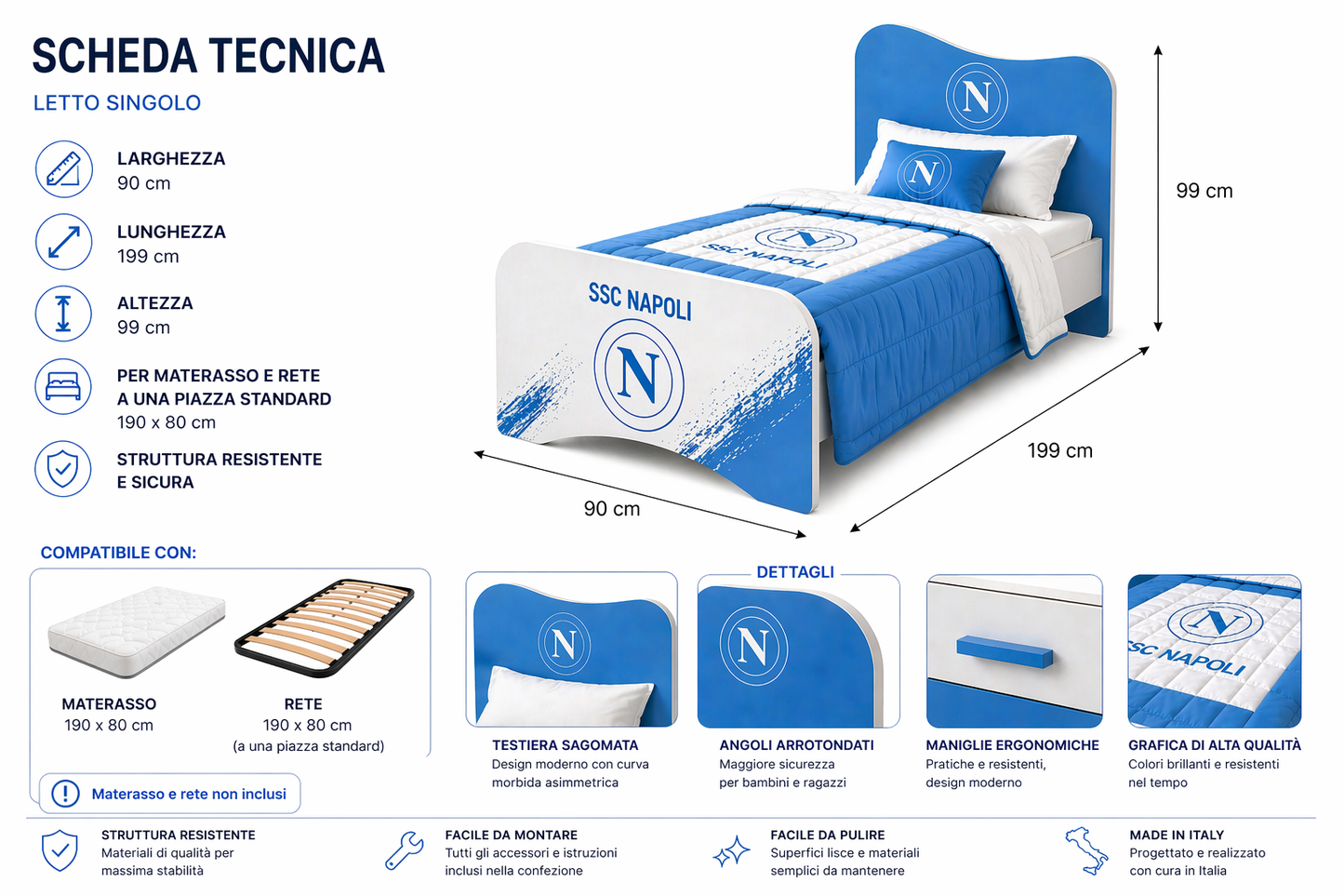 NAPOLI Sky Blue Champion Room,