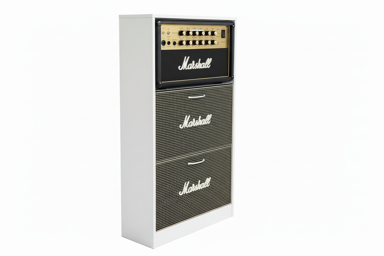 Scarpiera Rock Amplifier Style – Mobile Porta Scarpe Design Music Moderno