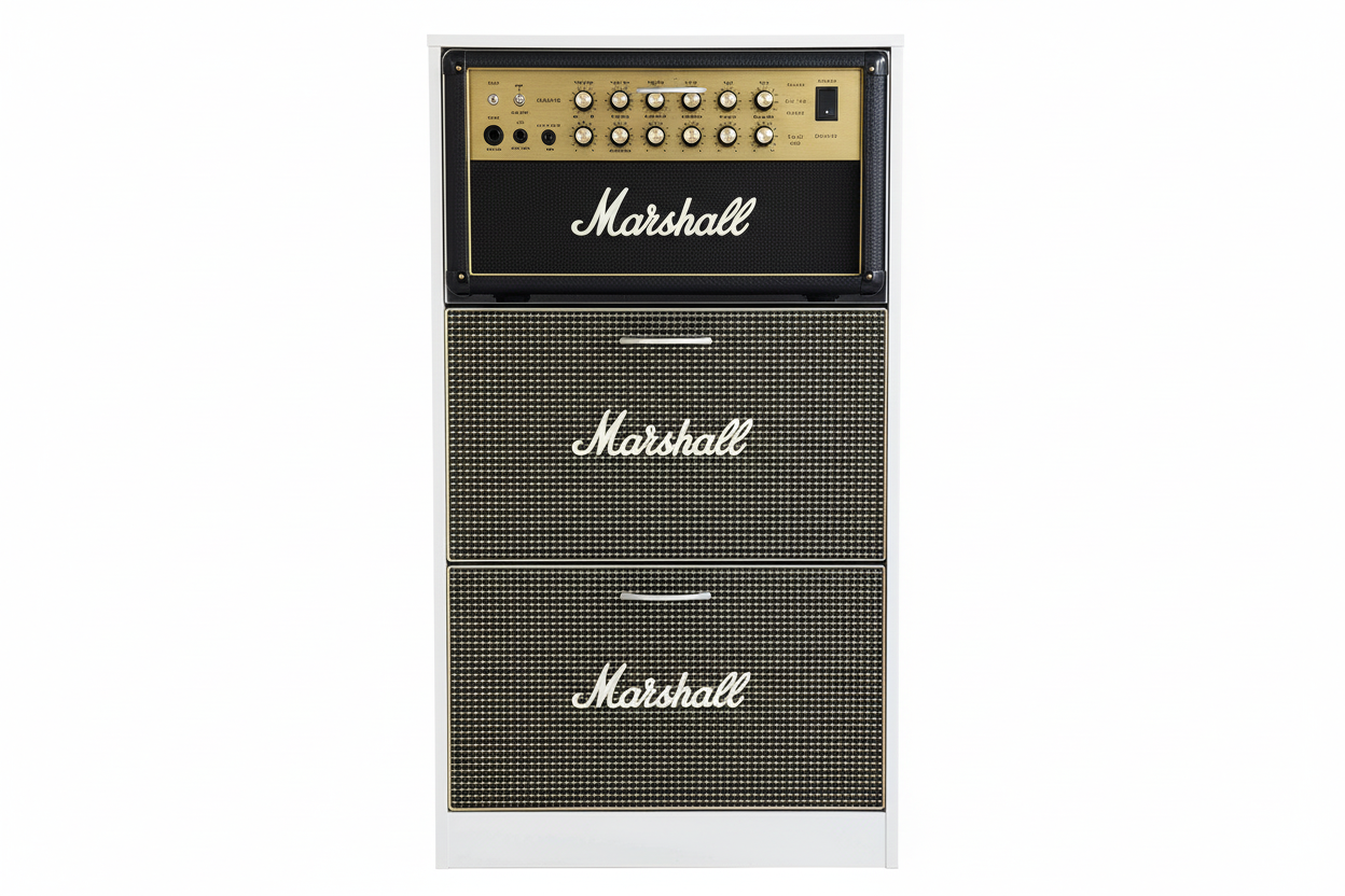 Scarpiera Rock Amplifier Style – Mobile Porta Scarpe Design Music Moderno