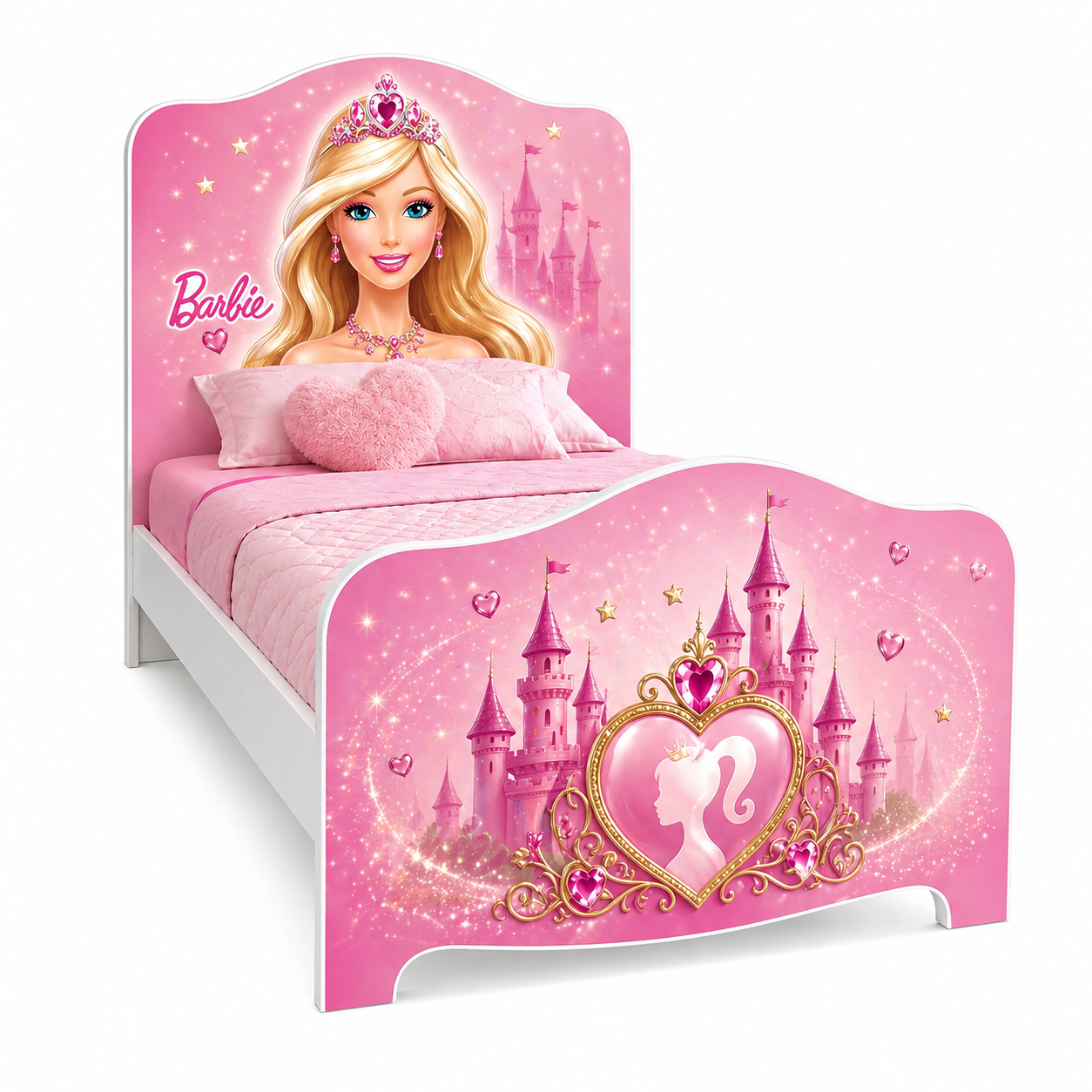 Princess Dream Bed – Letto Singolo Principessa Rosa Luxury per Cameretta Bambina