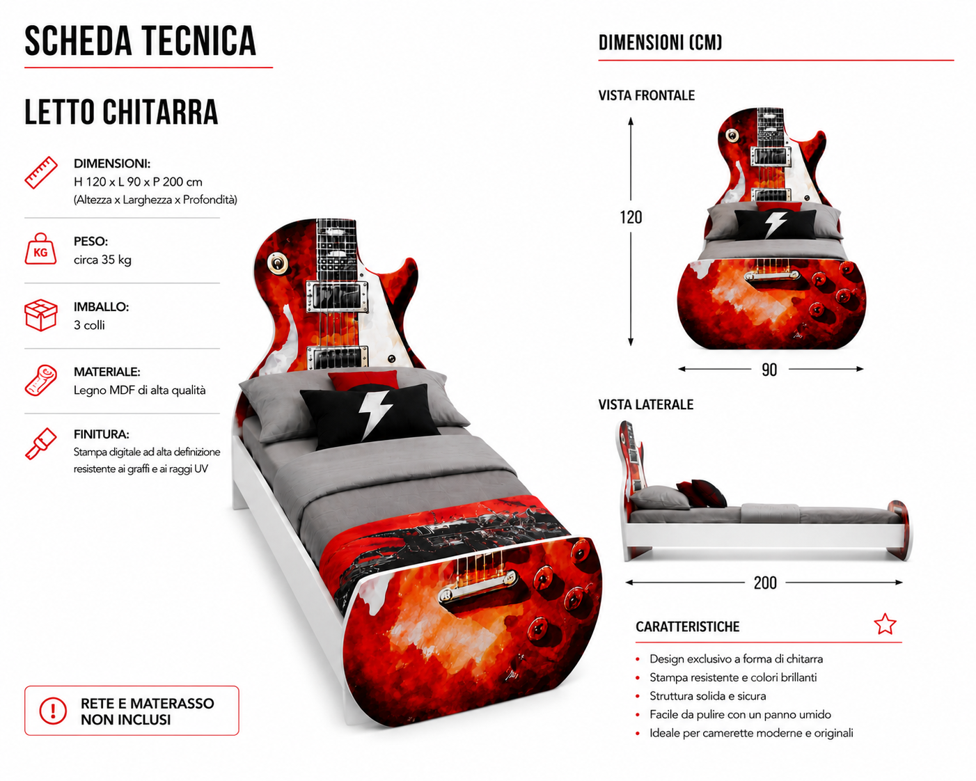 letto chitarra
