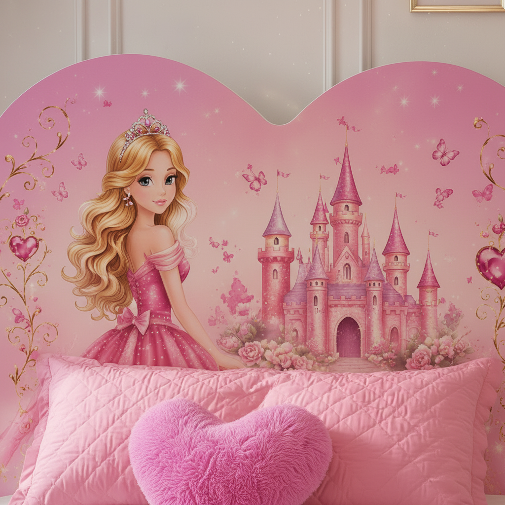 🛍️ Princess Dream 120 – Cameretta Completa Bambina con Letto a Cuore