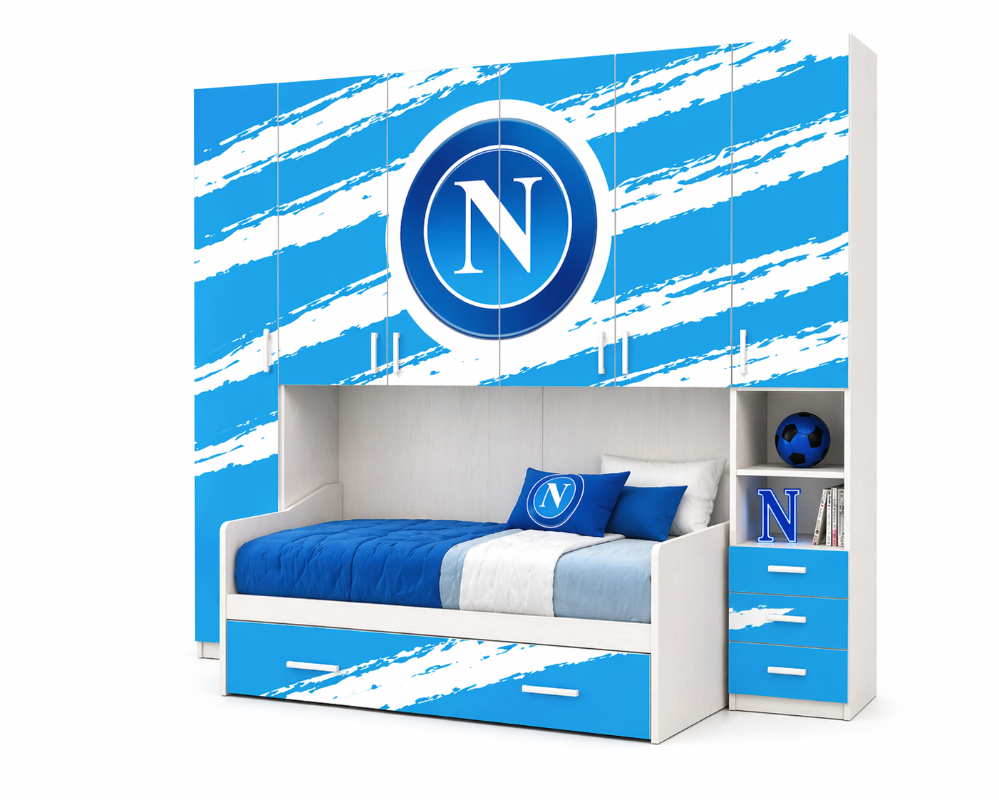 Cameretta a Ponte Urban Icon – Design NAPOLI Style con 2 reti Letto