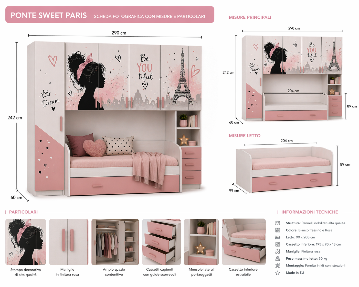 Cameretta Ponte "SWEET PARIS"