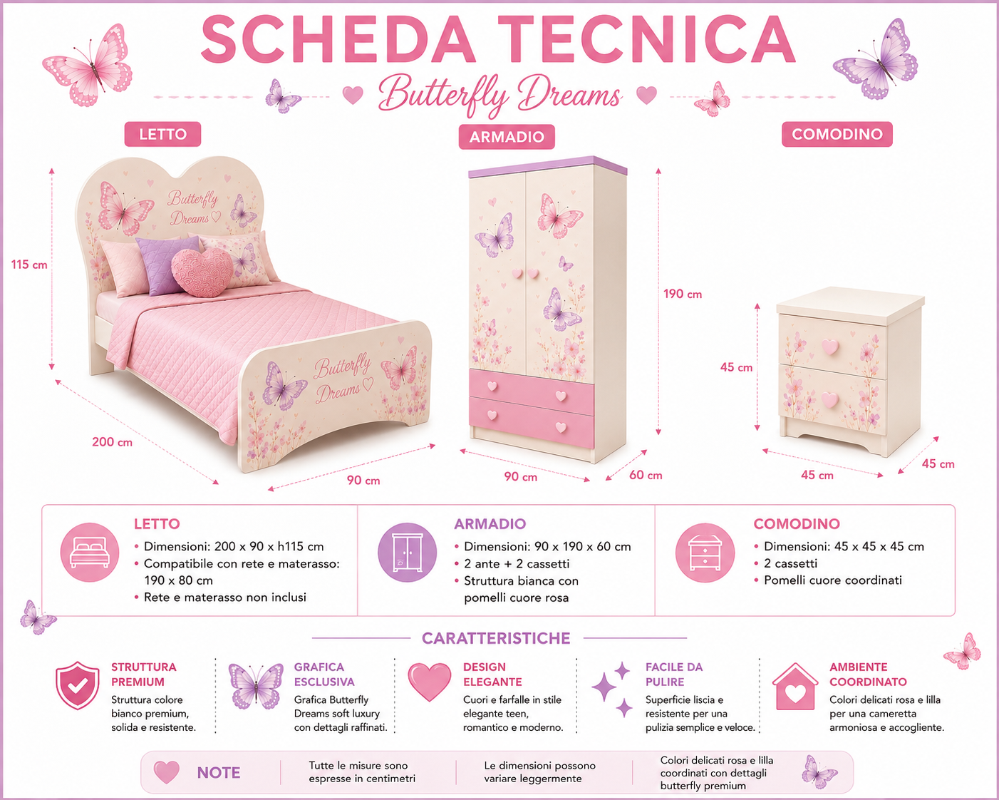 Cameretta Butterfly Dreams Heart Edition