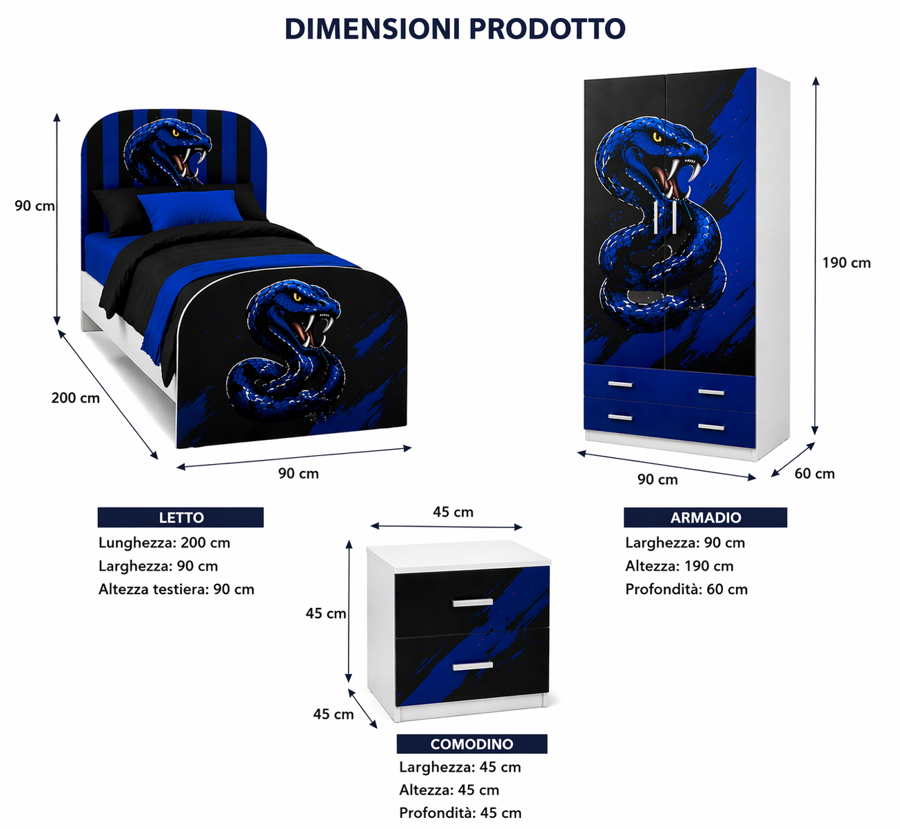 CAMERETTA"NEROAZZURRA"