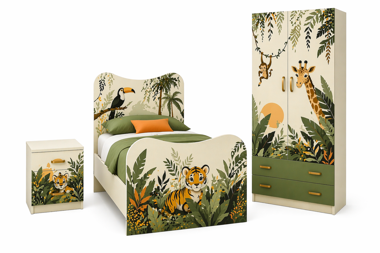 🛏️ Jungle Adventure Room – Cameretta Bambini Tema Giungla