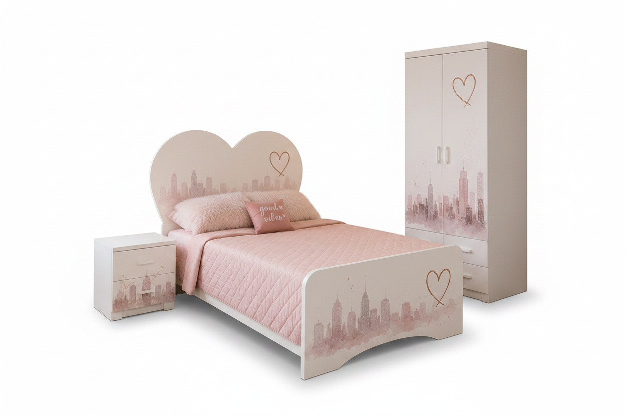 Urban Glow Collection – Cameretta Skyline Pink Aesthetic