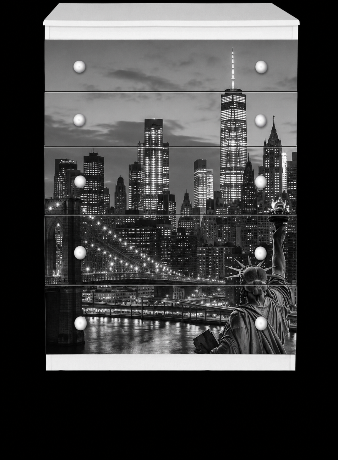Cassettiera New York Urban Style – Design Moderno Skyline Manhattan
