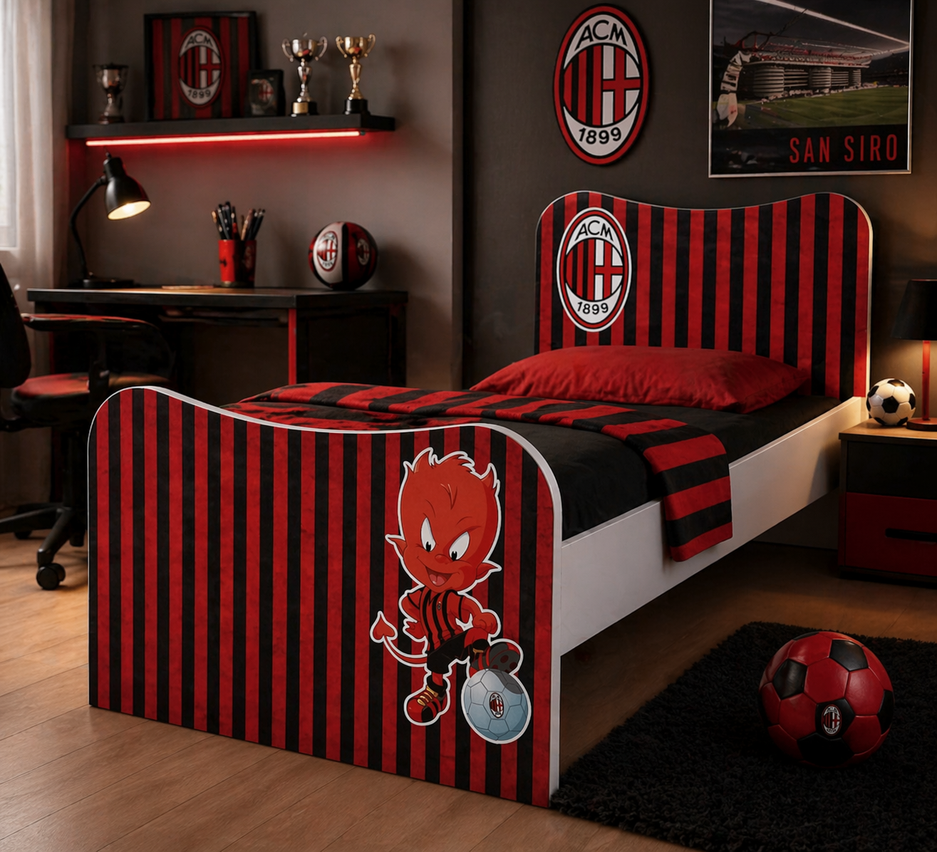 Milan Red Black Devil Room