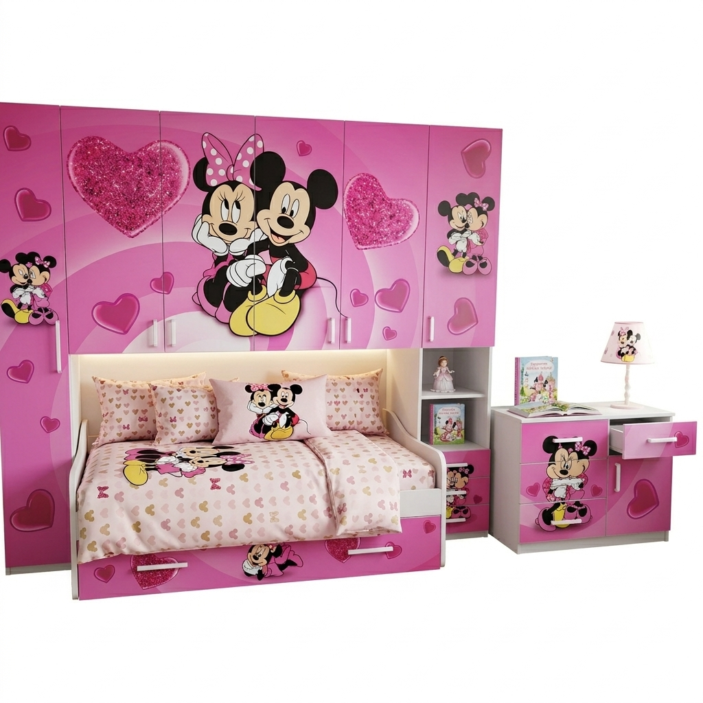 Cameretta Ponte Minnie Topolino "Fucsia'
