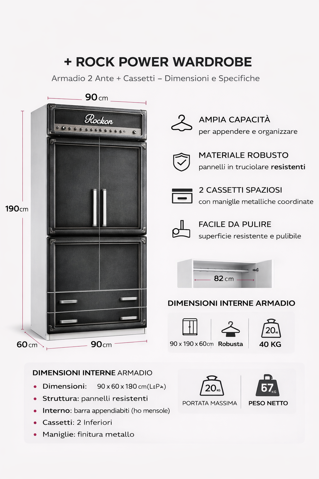 Armadio Ampli Chitarra Elettrica