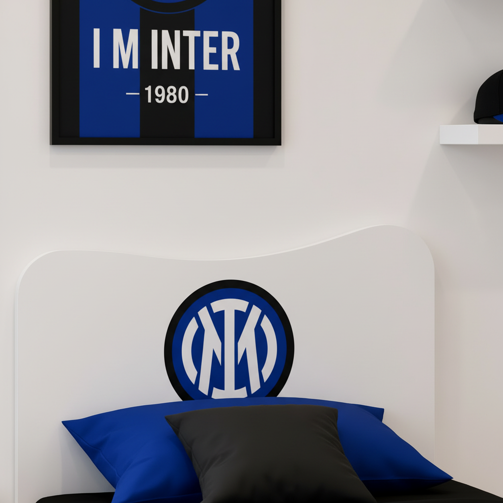 Cameretta Inter White Edition – Design Moderno Nerazzurro