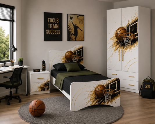 Cameretta Basket Gold Teen – Stile Sportivo Premium