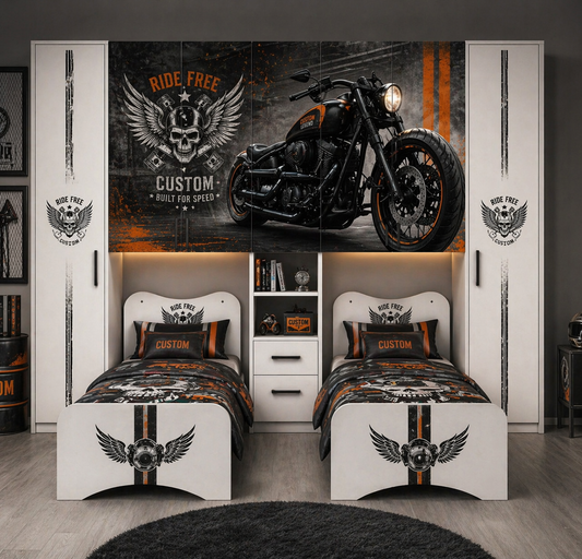 🏍️ Route 66 Custom Room – Cameretta Ponte Moto
