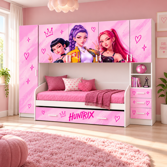 Cameretta a Ponte Huntrix Rosa K-Pop