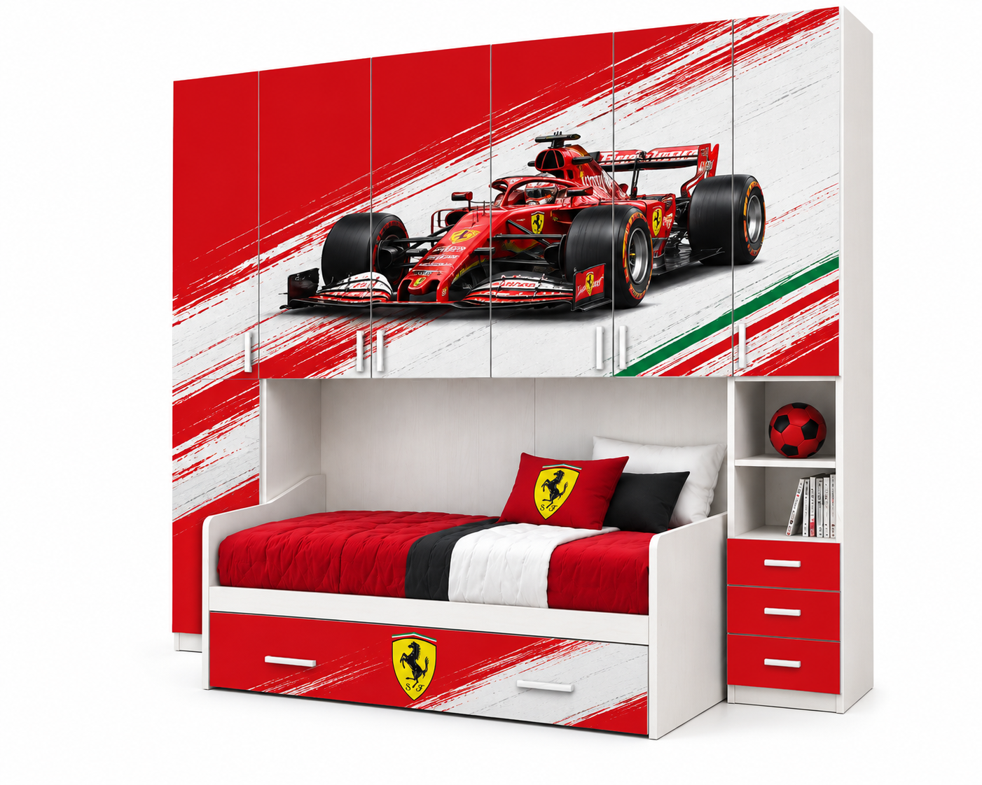 Cameretta a ponte "Ferrari" con scrivania