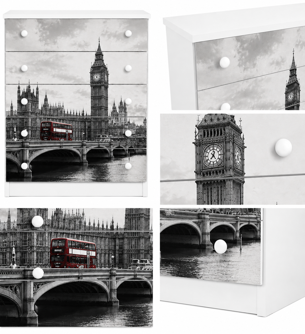 Cassettiera Londra Design – Stile Urban Modern per Camerette e Camere Moderne