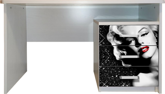 Scrivania con comodino Marilyn Monroe